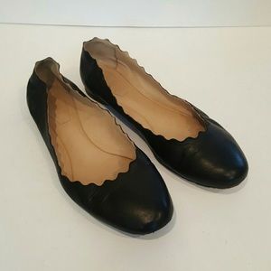 Chloe Scalloped Shoes-Black